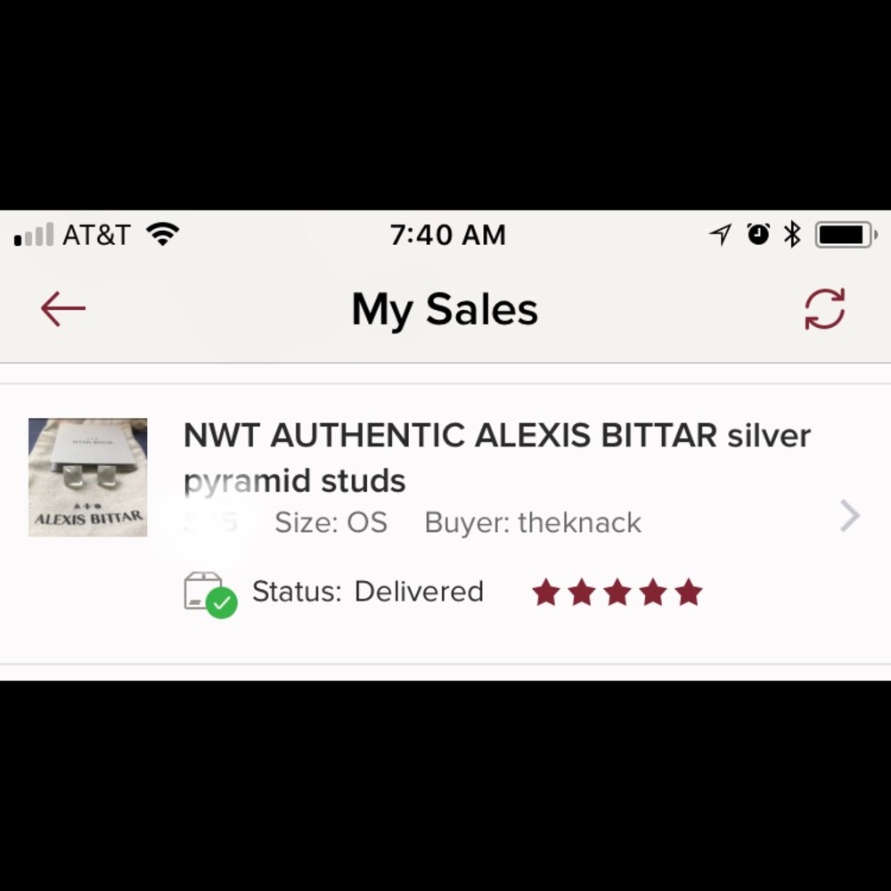 NWT AUTHENTIC ALEXIS BITTAR silver pyramid studs - Picture 4 of 4